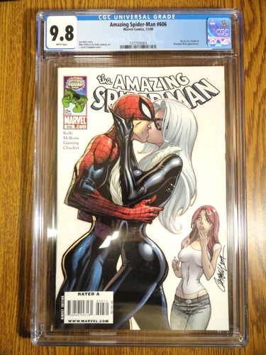 Amazing Spider-man #606 Key CGC 9.8 NM/M J Scott Campbell Black Cat Cover Marvel