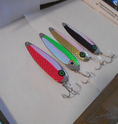 Super Magnum Trolling Spoons 5 1/2'' Salmon Muskie Striper Fishing Lot #4