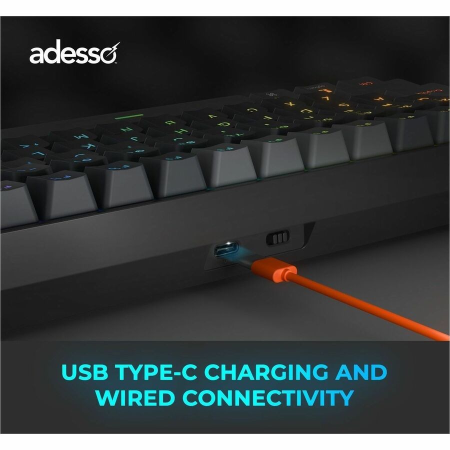 Adesso Easy Touch 1300 Wireless Mechanical RGB Keyboard Red 