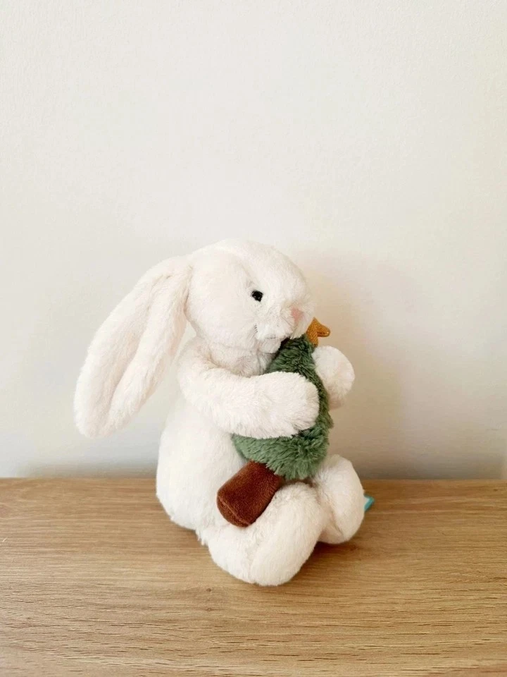 Jellycat Bashful Bunny with Christmas Tree W/dust bag 100%Authentic NWT - Image 2 of 4