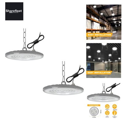 2PCS 200W LED UFO Hallenbeleuchtung, 20,000LM 6500K LED Industrielampe   UFO ...