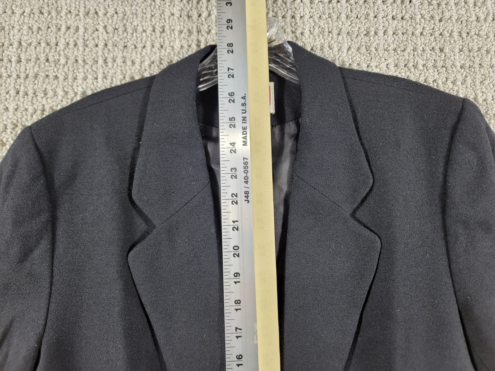 Pendleton Petite Womens Single Button Black 100% … - image 9