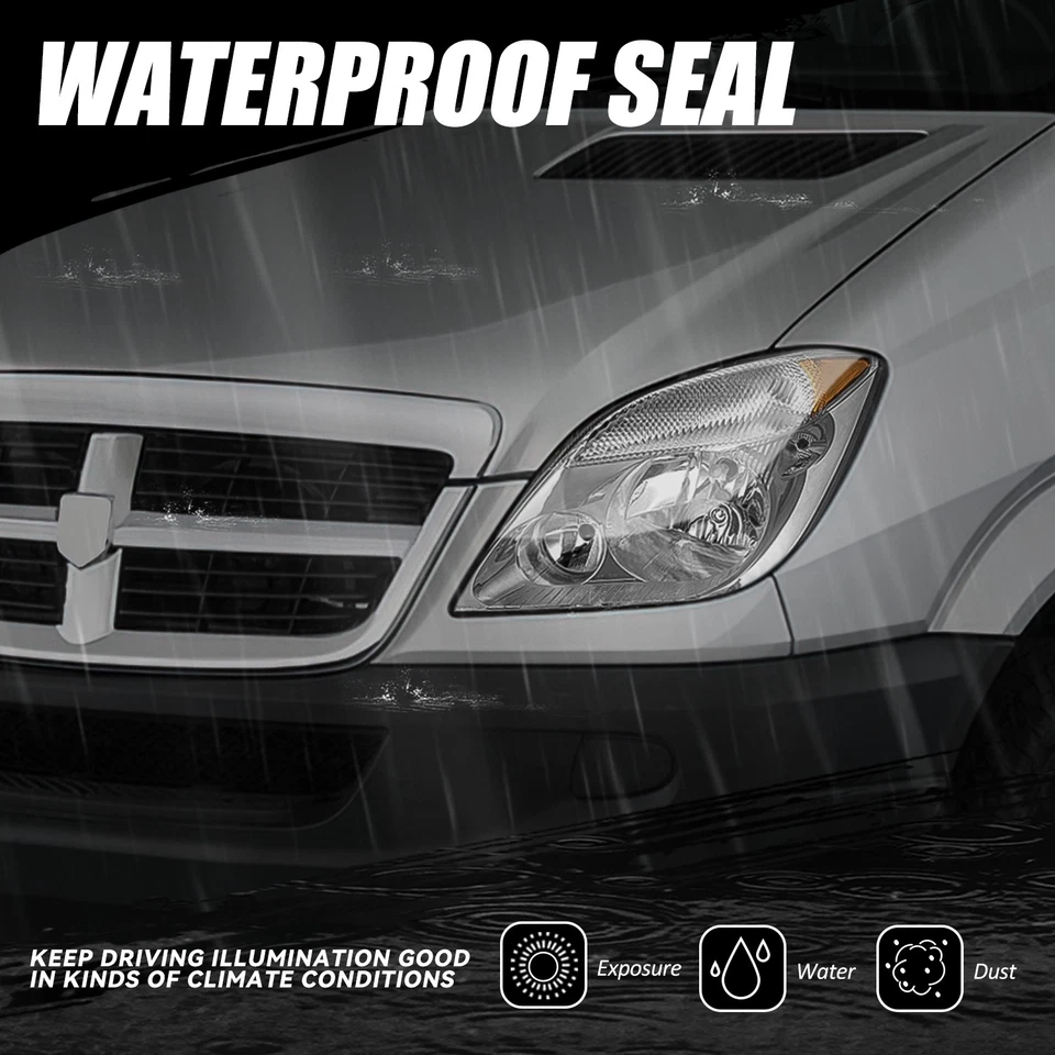 Faro ámbar cromado OE para Dodge Mercedes Benz Freightliner Sprinter 07-13 Foto 4 de 4