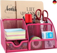 Easypag 7 FäCher Metall Schreibtisch Organizer Stiftehalter StiftköCher V