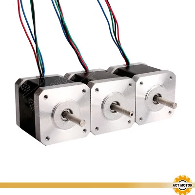 DE Free 3PCS Nema17 Schrittmotor 17HM5417 1.7A 48mm 0.9° Φ5mm 60oz-in Bipolar - Bild 1 von 4