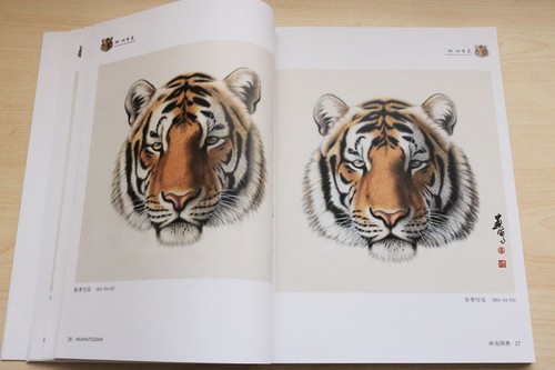 Tigerkopf Kunst Malerei Pinsel Zeichnung Tattoo Flash Design Referenz Bilderbuch - Bild 5 von 9