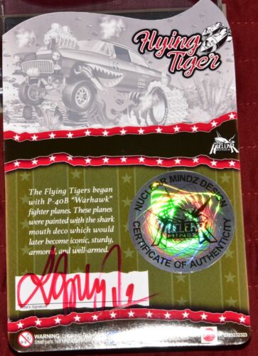 Hot Wheels RLC Flying Tiger '55 Chevy Bel Air Gasser #2158 Custom signed Card - Picture 2 of 8