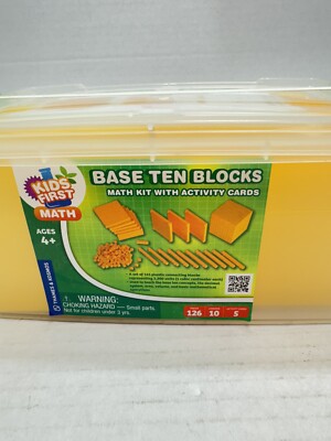 Base Ten Blocks Math Kit with Activity Cards Kids First Thames & Kosmos 568005