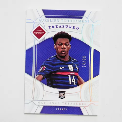 2022 Panini National Treasures World Cup Aurelien Tchouameni RC /99 #196 France