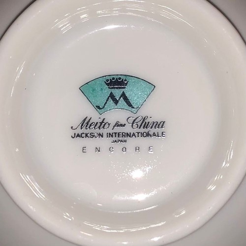 Mid Century Meito Jackson MCM China Encore Atomic Pattern Gold Dots Coffee Cup - Picture 4 of 7