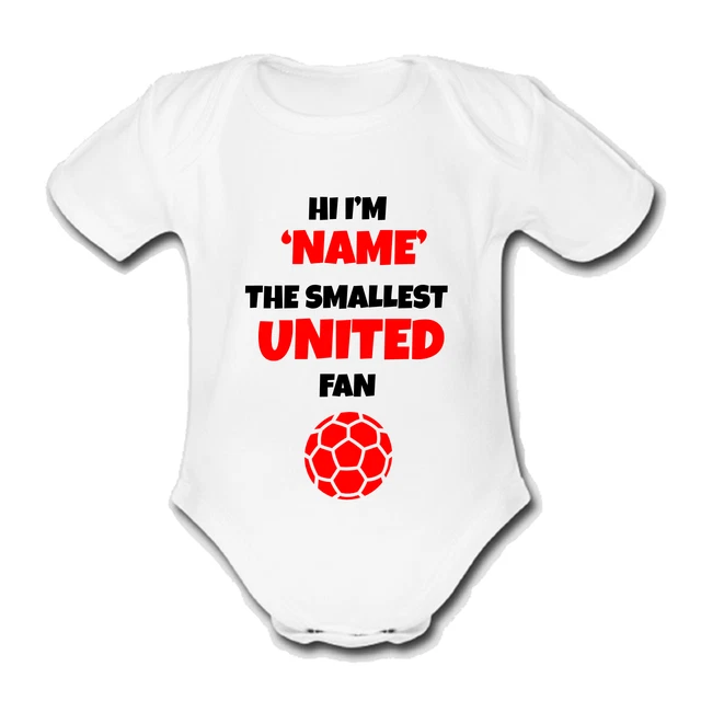 PSYCHOBABY man@ utd Strampler Baby Weste mitwachsend FUSSBALL personalisiert MAN MANCHESTER@ United