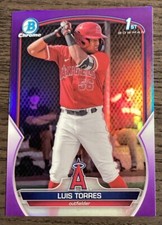 2023 Bowman Chrome Luis Torres #BCP-155 1st Purple Refractor /250 L.A. Angels!