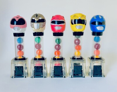 アメコミ flix Gum ball PEZdispenser 90s Unopened Vintage 1994 Flix POWER RANGERS Bubble Gum Dispenser Set Of