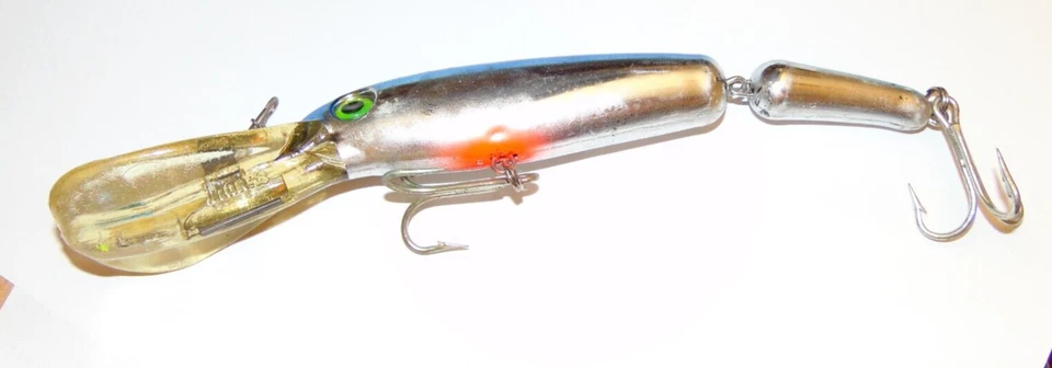 Señuelo de pesca vintage de 11" para hombre articulado elástico 30 azul cromado Wahoo Atún Mahi Foto 2 de 3