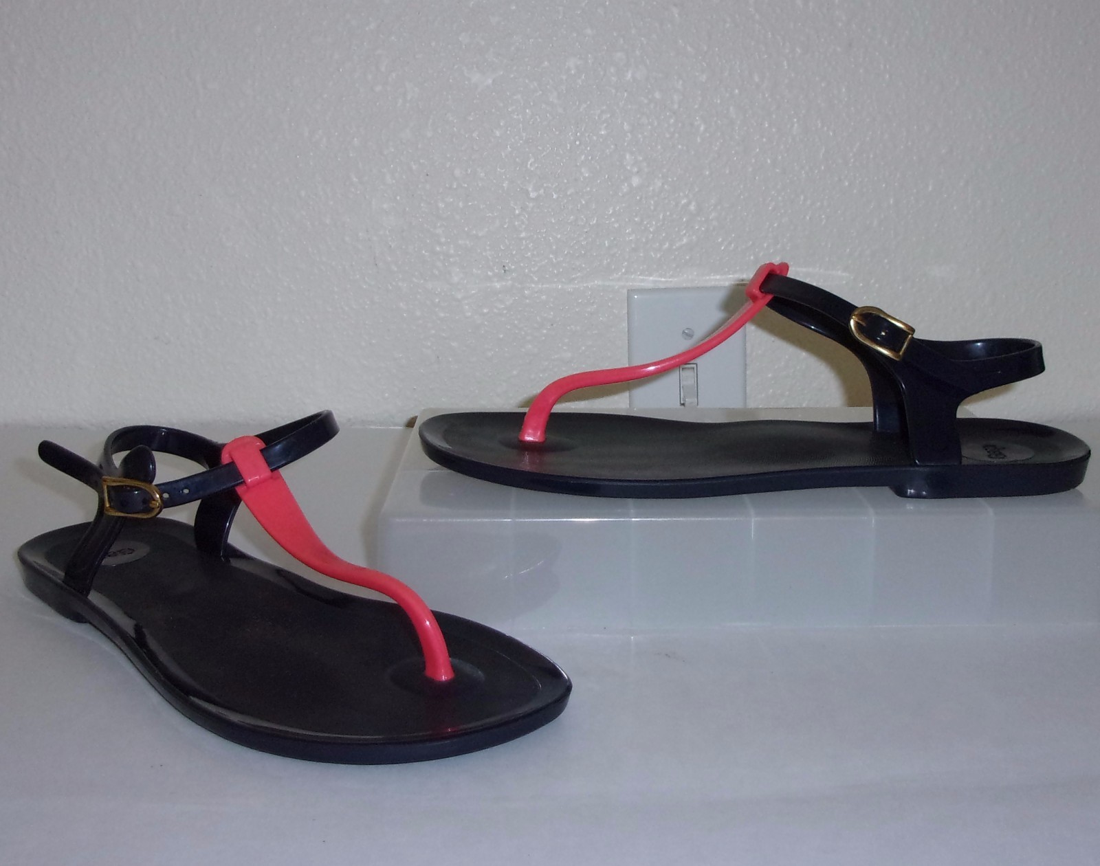 buckle thong sandals