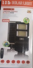 Lampione Stradale Solare a LED 200W con Pannello Solare e Telecomando Royal