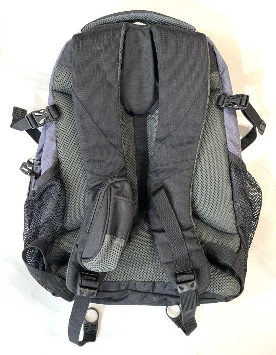 HI-TEC Expandable Black Backpack with Padded Back & Straps with