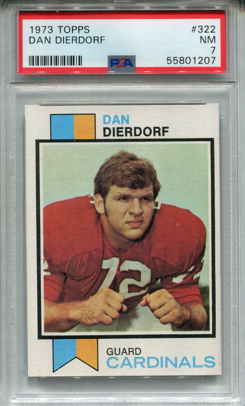 1973 Topps #322 Dan Dierdorf PSA 7 NM St. Louis Cardinals