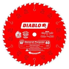 Diablo D1040A 40 Tooth Carbide Circular Saw Blade 10 Dia. in.