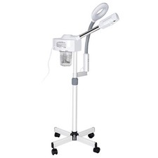 Pro 2 in 1 Facial Steamer 5X LED Magnifying Lamp Ozone Machine Spa Salon Beauty