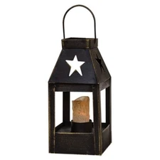 5" Mini Star Lantern with LED Drip Candle (Battery Included)