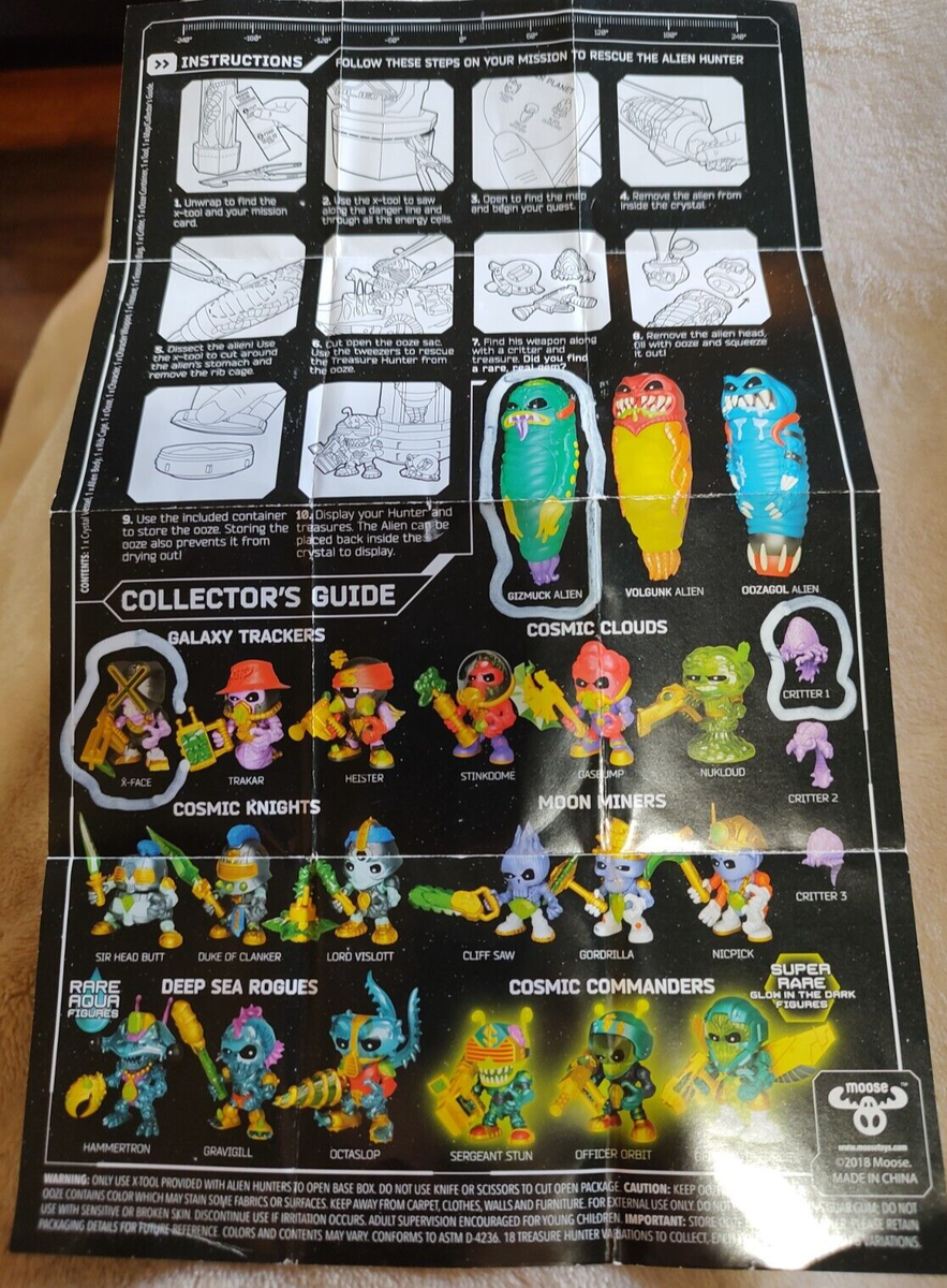 TREASURE X ALIEN DISSECTION KIT w/GREEN GIZMUCK ALIEN, CRITTER