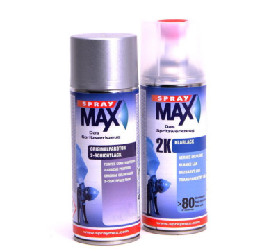 SprayMax Lackspray Set für Renault 632 Gris Boreal met mit 2K Klarlack 687805