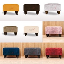 New Ottoman Footstool Modern Rectangle Seat Footrest Padded Seat Kids & Adults