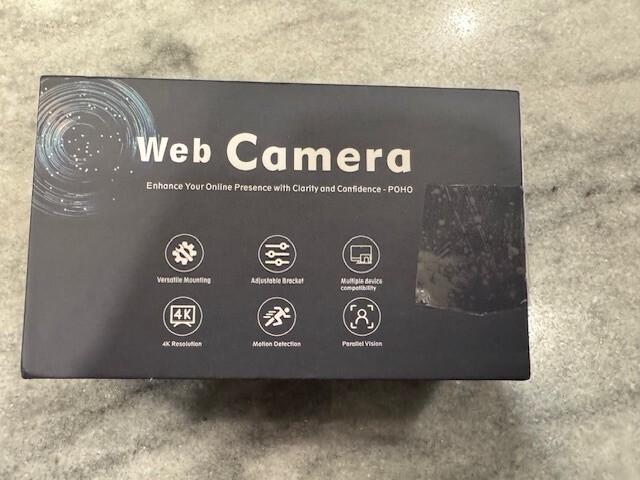 Webcam for Laptop - Web Cam Web Camera for Monitor Plug & Play PC Camera 4K-image