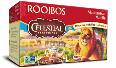 Celestial Seasonings Madagascar Vanilla Rooibos African Red Herbal (Pack of 2)