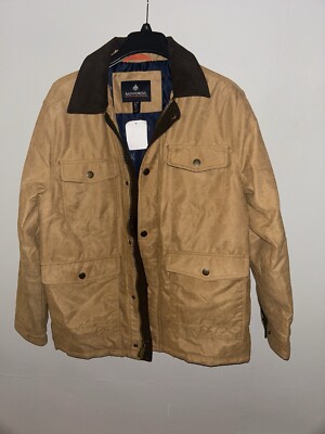Rainforest Mens Small Jacket Brown Corduroy Cotton  Outdoor Sherpa Lined Trucker