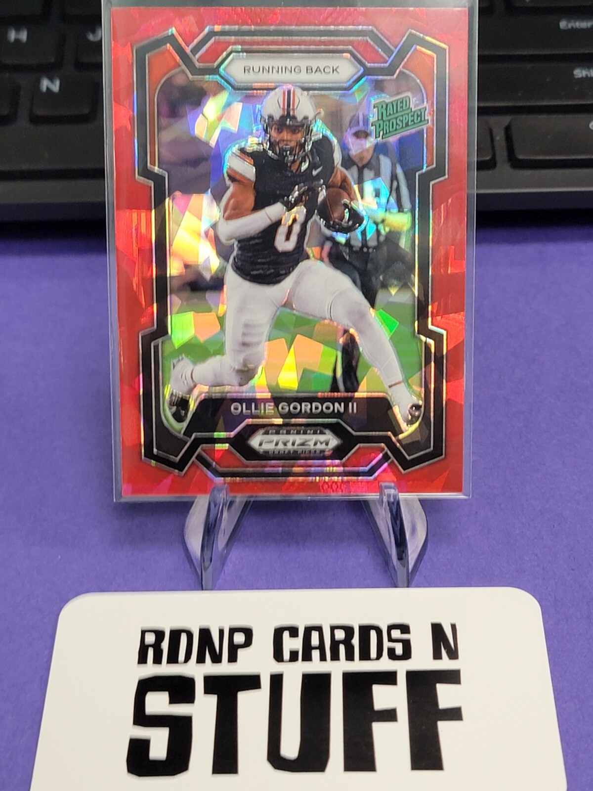 2024 Panini Prizm Draft Picks - Red Cracked Ice - #102 Ollie Gordon II