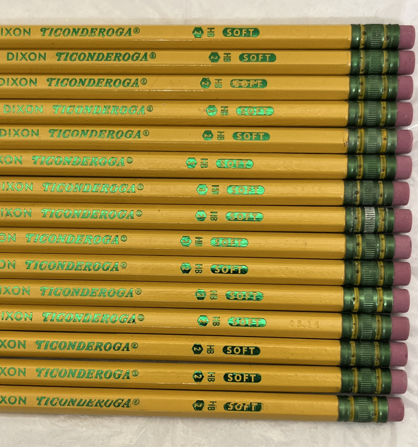 Brand New Dixon Ticonderoga Woodgrain No. 2 HB Soft Pencils Real Wood