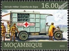 WWI British Red Cross Soup Kitchen Truck Lorry Vehicle Stamp (2013 Mozambique)