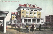 Atlantic City New Jersey St. Charles Hotel Postcard