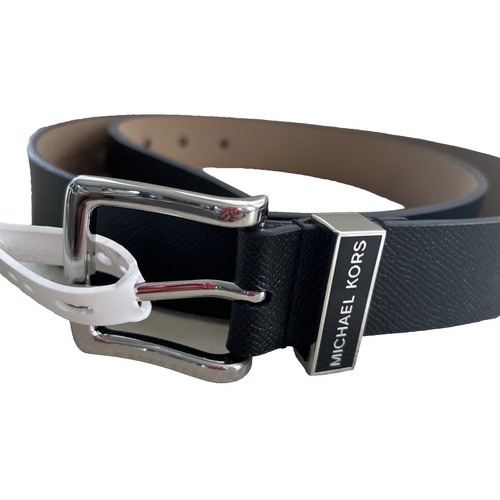 Michael Kors Black Woven Belt with Silver Accents, Medium Michael Kors Black Wide Belts for Women for sale | eBay main image 3