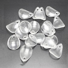 100 Clear Transparent Acrylic Flower Petals Leaves Charm Beads 16X12mm Craft DIY