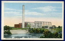 Power Plant Waco Texas postcard B410