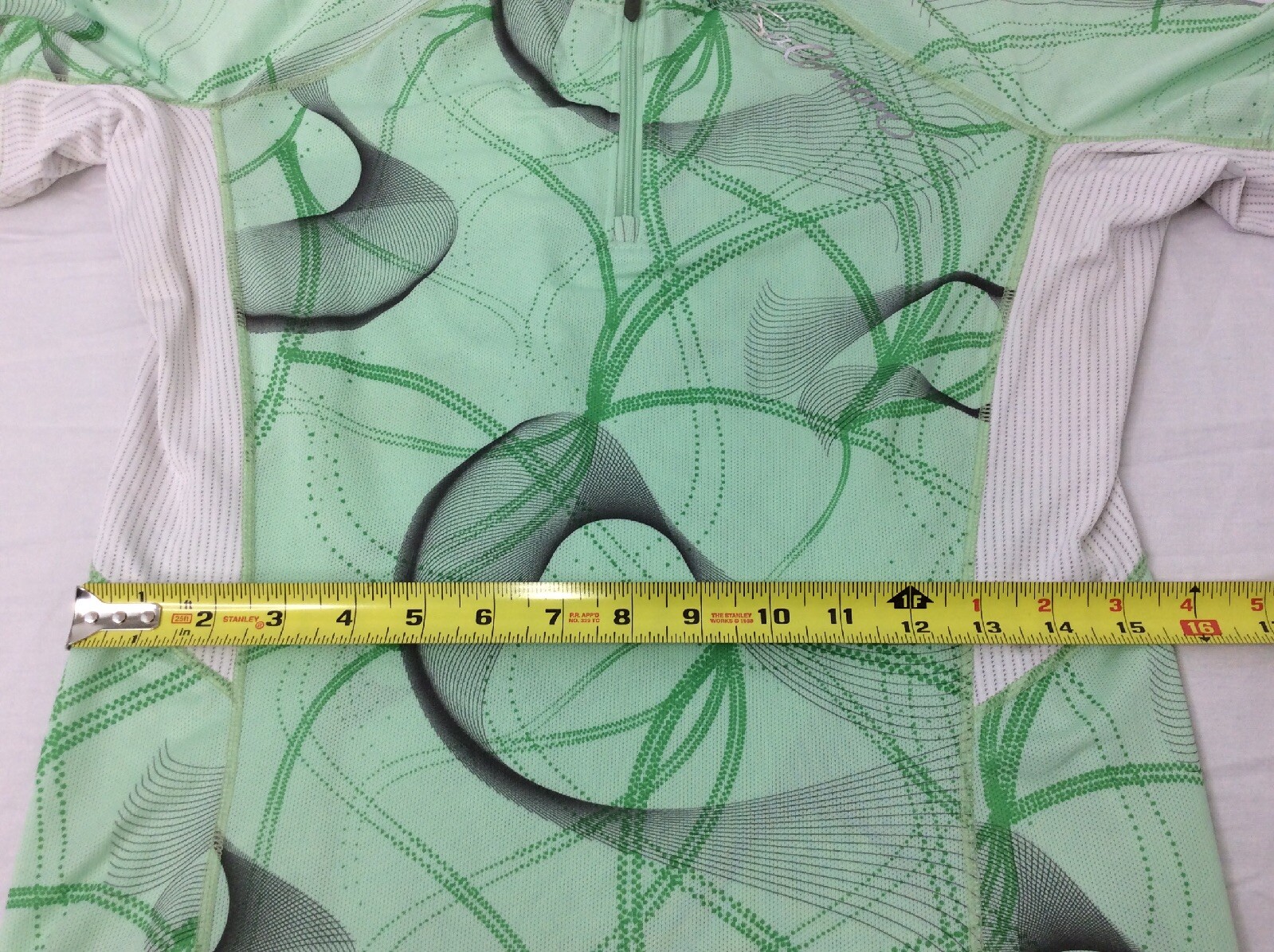 Camicia da corsa Salomon verde primavera statica donna media manica corta 1 4 zip usata in ottime condizioni