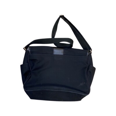 Vintage Coach Messenger Black Canvas Leather Bag | eBay