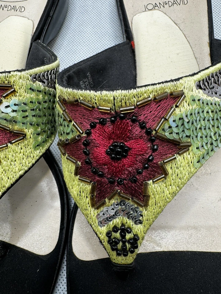 Sandalias Circa by Joan & David Talla 6 Hermosas Detalle Bordado Usable Arte Foto 2 de 4