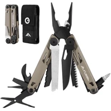 FLISSA 15-in-1 Multitool Multi Tool Pocket Knife EDC Multitool Plier with Sheath
