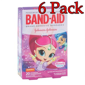 Band-Aid Brand Nickelodeon Shimmer And Shine Bandages, 20 Assorted Sizes Per Box (5 Pack) (381371170821)