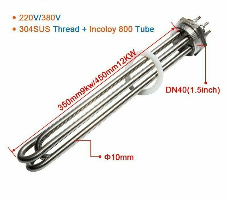 Water Heating Element Incoloy Tube Heater Resistance For Water Tank Heater  Parts | eBay