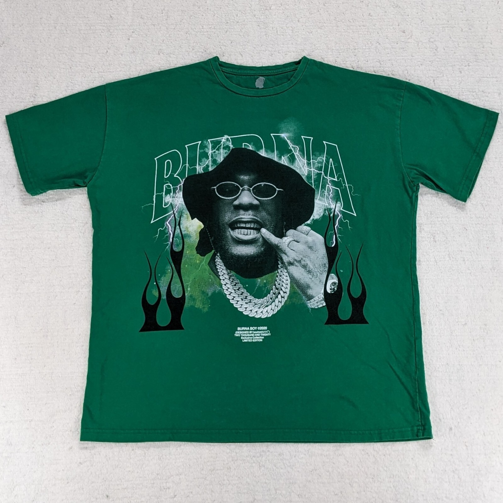 boohooMAN Vol 1 Green Graphic Tee (2020)