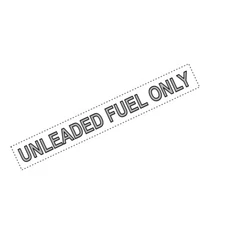 Unleaded Fuel Only Warning Sticker/Decal - Fits Jeep Wrangler YJ TJ Cherokee XJ