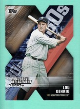 2020 Topps Decade of Dominance DOD-10 Lou Gehrig Die-Cut Gold 40/50 Yankees