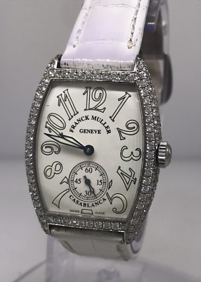 FRANCK MULLER CASABLANCA CURVEX STAINLESS STEEL DIAMOND LADIES WATCH WITH BOX!!!