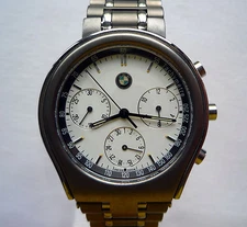 BMW Classic M Style Power Motorsport Racing Sport Car Titanium Chronograph Watch