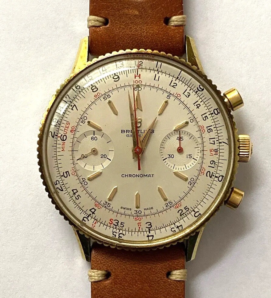 Gold Breitling 60er Jahre BREITLING CHRONOMAT AUTOMATIK HERREN UHR